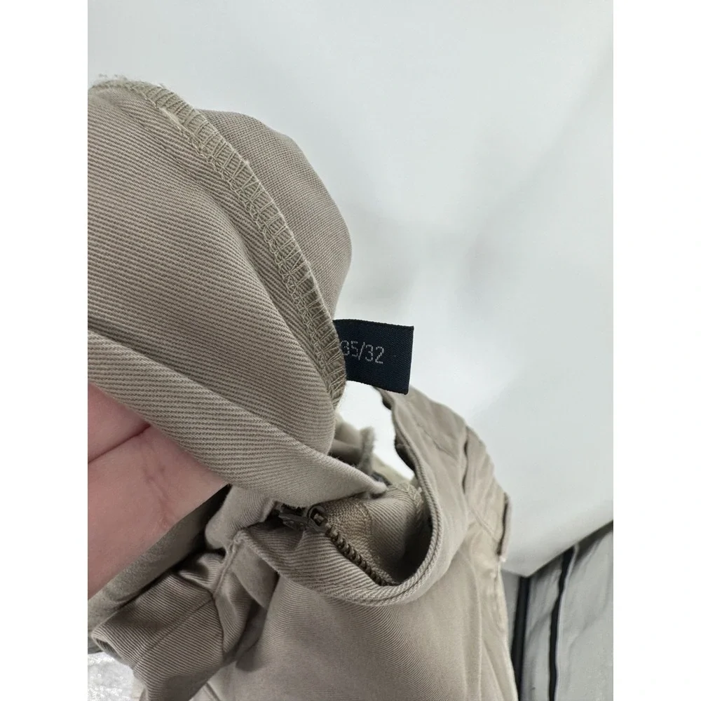 Polo Ralph Lauren Hammond Chino Pants Vintage 35x32 Khaki Cuffed Pleated Baggy